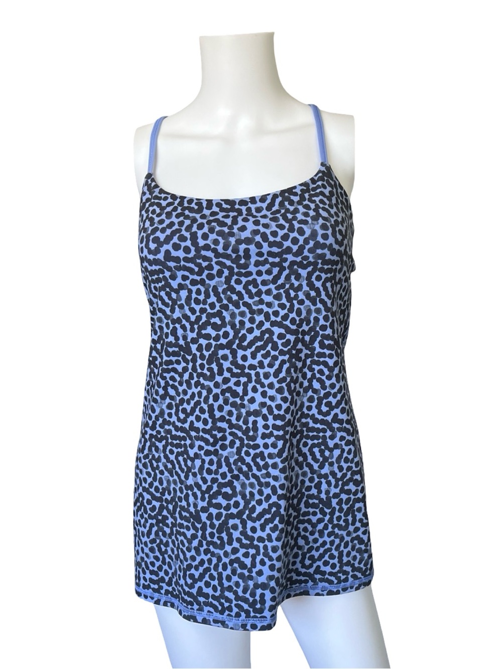 Lululemon Dancing Warrior Tank Ace Spot Lullaby Black Lullaby Womens Size 8